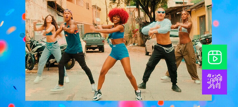 Frame do vídeo da campanha de Sympla e Lá da Favelinha pro Carnaval.