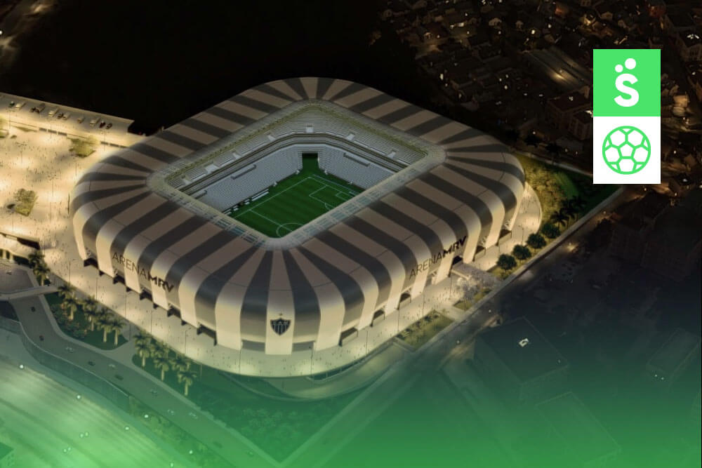 Estádio do Atlético Mineiro, a Arena MRV, em destaque na foto, recebe tours por meio da plataforma da Sympla.